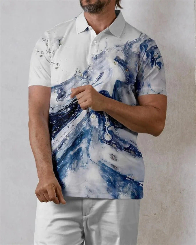 Summer Men's Daily Casual Trend Short Sleeve