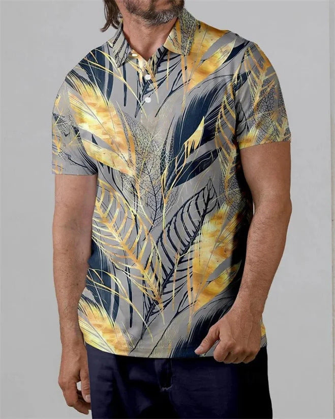 Summer Men's Daily Casual Trend Short Sleeve